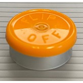 20mm Flip Off Vial Seals, Faded Light Orange, Bag of 1000