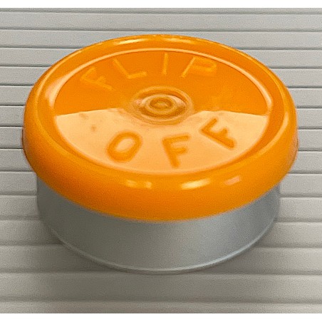 20mm Flip Off Vial Seals, Faded Light Orange, Bag of 1000