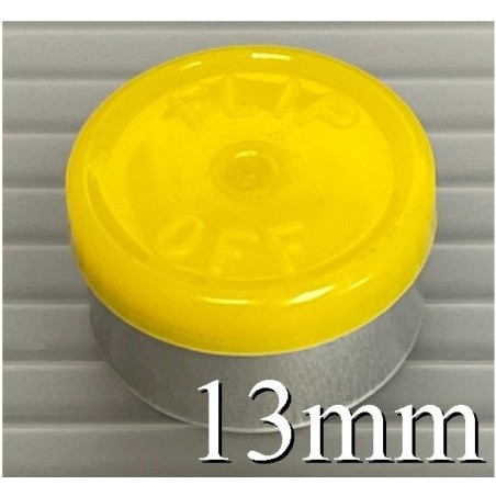 Yellow West 13mm Flip Off Vial Seals, Pack of 100