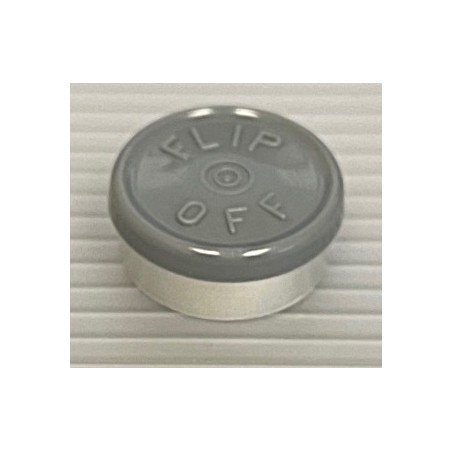 Dark Gray 20mm Flip Off Vial Seals, West Pharma Pack of 100