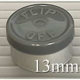 13mm Flip Off Vial Seals, Dark Gray, Pack of 100