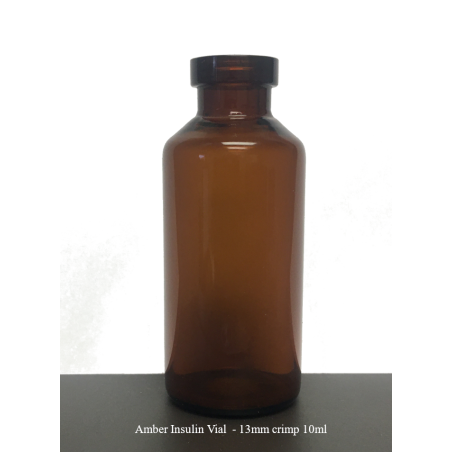 Buy 10mL amber serum vials with 13mm crimp neck finish
