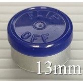 Dark Navy Blue West 13mm Flip Off Vial Seals, Pack of 100