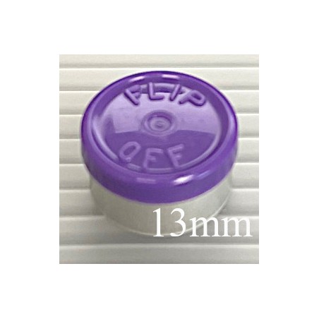 Purple West 13mm Flip Off Vial Seals, Case of 1000