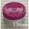 Burgundy Violet West 13mm Flip Off Vial Seals, Pack of 100