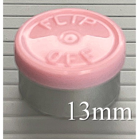 Gloss Pink West 13mm Flip Off Vial Seals, Pack of 100