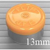 Faded Light Orange West 13mm Flip Off Vial Seals, Pack of 100