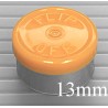 Faded Light Orange West 13mm Flip Off Vial Seals, Pack of 100