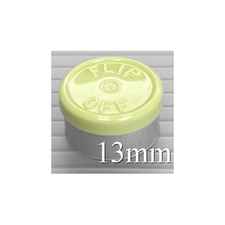 Faded Light Green West 13mm Flip Off Vial Seals, Pk 100