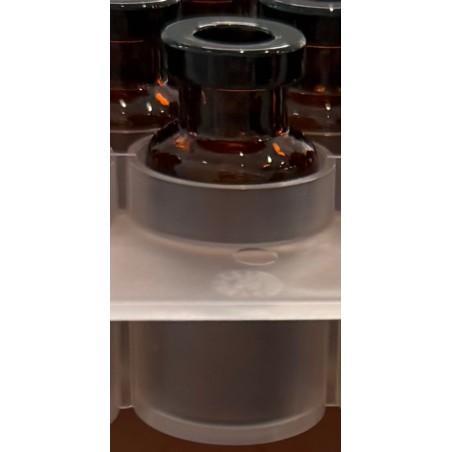 ISO 2R Amber Open Sterile Vials, Protective Nested Sleeve Tray, 100 vials