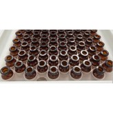 ISO 2R Amber Open Sterile Vials in Tub and Nested Tray - 100 vials