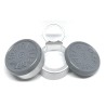 20mm Flip Off-Tear Off Vial Seals, Dark Gray, Pack of 100