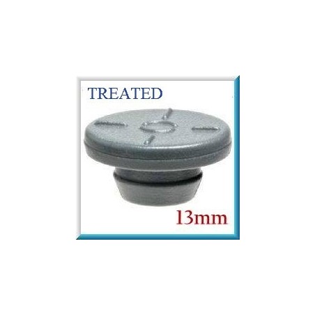 13mm Vial Stopper, Treated Round Bottom, Bag of 1000