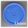 13mm Flip Off Vial Seals, Light Blue, Pack of 100