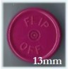13mm Flip Off Vial Seals, Burgundy Violet, Pack of 100