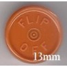 13mm Flip Off Vial Seals, Rust Orange, Case of 1000