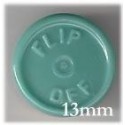 13mm Flip Off Vial Seals, Slate Blue Green, Bag 1000