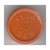 20mm Flip Off Vial Seals, Rust Orange, Pack of 100