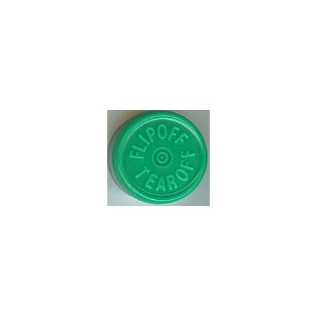20mm Flip Off-Tear Off Vial Seals, Green, Pack of 100