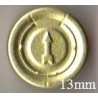 13mm Complete Tear Off Vial Seals, Gold, Pk 100