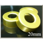20mm Hole Punched Vial Seals, Gold, Bag 1000