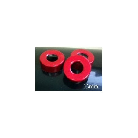 13mm Hole Punched Vial Seals, Red, bag 1000