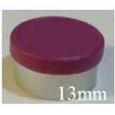 13mm Matte Flip Off Vial Seals, Burgundy Violet, Bag 1000
